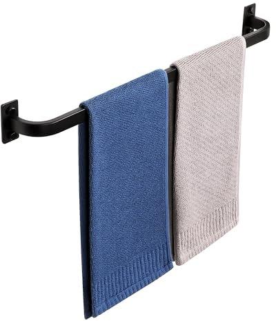 Mooche Handtuchhalter, Wandmontage, 55 cm, SUS304 Edelstahl, Einzelhandtuchstange für Badezimmer, Küche, Zuhause, Schwarz