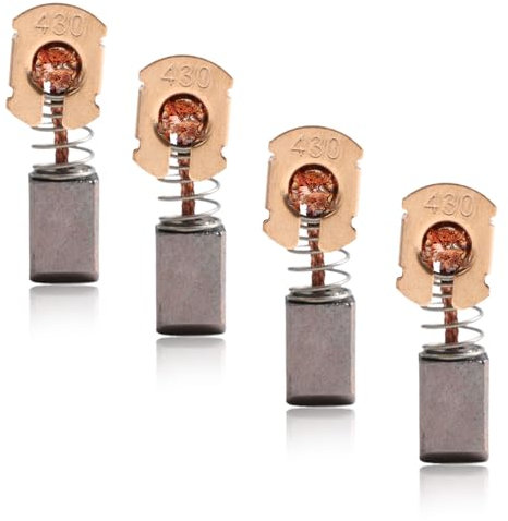 Carbon Brushes, 4Pcs Metal Motor Carbon Brush Replacement Part Carbon Brushes Power Tool Worn Brushes Grinder Brushes for Makita Angle Grinder Hand Drill Blender Power Tool Electric Hammer Drill