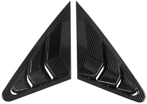 Wind Deflectors For Audi A3 8V Sedan 2014-2017 2018 2019 ABS Rear Window Louvers Shutters Blinds Cover Trim 2pcs Car Accessories Side Window Visors(Carbon Fiber Look)