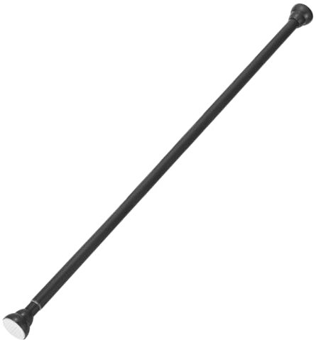 sourcing map Window Curtain Rod, Tension Spring Closet Rod Shower Rod No-Drill Adjustable 50 to 87.4 Inch 55 lb Black for Window Wardrobe(1.27-2.22m)