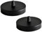 LEDSone 2PCS Ceiling Rose Pendant Cable Grip Clamp Plate for Light Fitting 120mm Multi Colour Ceiling Rose with Accessories (Black)
