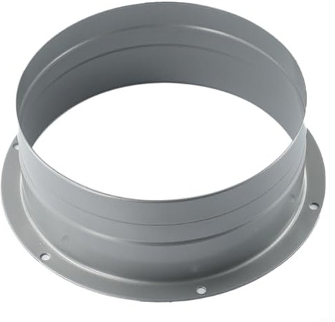 Connecteur de conduit de ventilation à bride en métal, adaptateur de bride de tuyau mural pour ventilateurs de conduit, aérations de cuisine, ventilateurs d'échappement, hottes de cuisinière (150 mm)