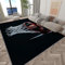 Generisch Teppich Wohnzimmer Sport Basketball Schwarz 140x200 cm Home Teppich Wohnzimmer Schlafzimmer Jugendzimmer Kurzflor Modern Wohnzimmerteppich Waschbar rutschfest