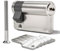 Bwintech 1 Stück 10/50mm Sandnickel Euro Messingzylinder, 60mm Schlüssel/Schlüsselzylinderschloss Mit 5 Horizontalen Messingschlüsseln,Anti Picking,Anti Bohr,Anti Snap,Anti Bumping,Chromausführung