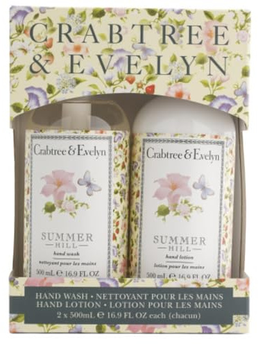 Crabtree & Evelyn Summer Hill Set mit 2 Handseifen und Lotionen