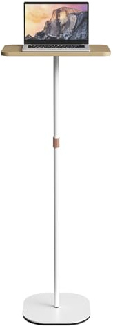 Projector Stand, Portable Laptop Floor Stand, Multifunctional Floor Stand, Adjustable Height from 47 cm to 120 cm, Bed/Sofa Table, Perfect for Laptop/Projector/Camera/Book, Easy Assembly (White)