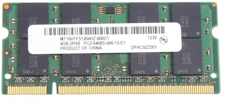 Swiixxer Für MT DDR2 4 GB 800 MHz RAM PC2 6400S 16 Chips 2RX8 1,8 V 200 Pins SODIMM für Laptop-Speicher Langlebig Einfach zu Verwenden