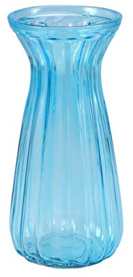 Amosfun Europäische Glas Blumenvase Hochgeschlossen Blau Dekoration Wohnzimmer Schlafzimmer Pflanzvase