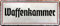 WOGEKA ART Retro Blechschild -Waffenkammer - Hinweis Schild, 28x12 cm als Geschenkidee zur Deko, Vintage Metallschild 962