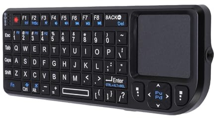 YUEHISY 2,4G Wireless Touchpad -Tastatur mit Hintergrundbeleuchtung, Kompatibel für PCandroidlinux, USB -wiederaufladbare, Ultra -dünne Design für Home Office