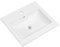 NUESTRA VIDA Vasque à Encastrer 50 Lavabo Salle de Bain 51 x 45 x 16 cm en Céramique, Évier Lave-Mains pour Salle de Bain et Toilettes (Blanc)
