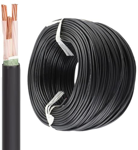 64ft YJV EV Charger Cable 2-Core 4/6/10 Sqmm - Oxygen-Free Copper UV Resistant for Home/Commercial Use - Flexible Cold/Heat Resistant PVC Insulation(32ft,2C-4MM2)