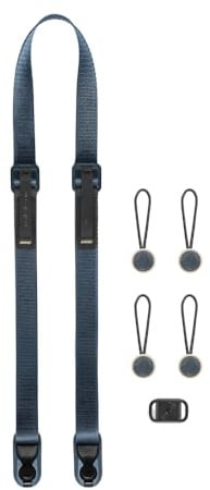 Peak Design Leash Kameragurt, Ocean, konfigurierbar als Schlinge, Nacken, Schultergurt oder Sicherheitsgurt, verstellbar, kompakt, Schnellverschluss, Kameragurte für Fotografen, 90 kg Kapazität