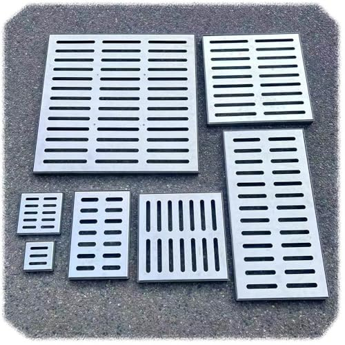 SMELEDFCFK Griglia per Canaletta Scolo Acqua Piovana Griglia De Acciaio Inossidabile 304 E Telaio, Griglia di Drenaggio Quadrato 20 25 30 35 40 50 60cm(35x35x3cm/14x14x1.2in)