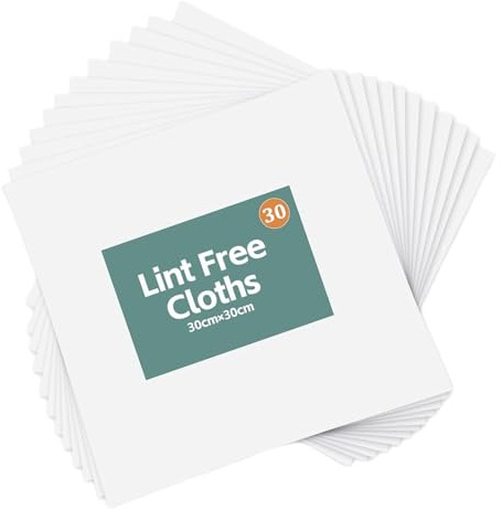 Meunhy 30 Pcs Lint Free Cloths for Oiling Wood, 30 * 30cm Tack Cloths, Reusable Lint Free Cloth, Soft Tack Cloth for Screen Cleaning, Glass, Car Use and Dust Removal