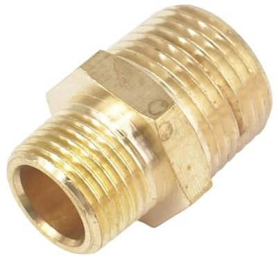 JRBJWYVV Raccord réducteur Hexagonal égal mâle 1/2'' NPT x mâle 1/4'' NPT Raccord réducteur en Laiton for Tuyau