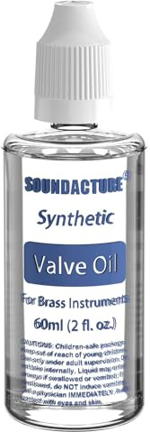 SOUNDACTURE 2 oz Brass Valve Oil for Trumpet, Trombone, Tuba, Baritone & Other Brass Instruments – Premium Piston Oil for Smooth Action, Long-Lasting Lubrication