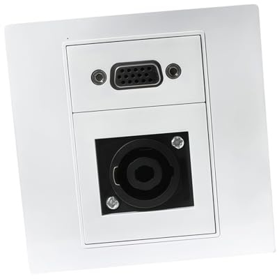 BABIBAOBEI Haut-parleur professionnel encastré / prise murale femelle 3 broches pour la maison et le bureau, facile à installer USB