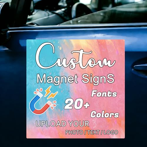 Adesivi Magnetici Personalizzati per Auto con Testo e Logo, Stampa a Colori, Riutilizzabili Senza Graffi per Veicoli, Cartelli magnetici per auto facili da progettare e stampare