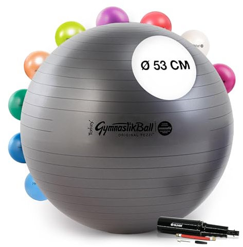 PEZZI Original Pezziball MAXAFE 53 cm m. Pumpe anthrazit Gymnastikball