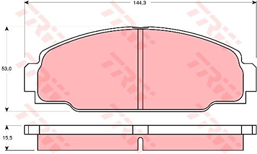 TRW Bremsbelagsatz, Scheibenbremse GDB3090 | Kompatibel mit: TOYOTA DYNA 150 Pritsche/Fahrgestell, DYNA Pritsche/Fahrgestell
