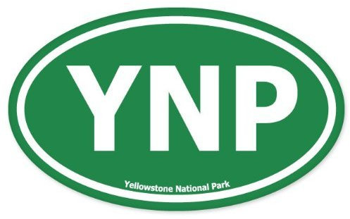 INDIGOS UG Aufkleber Autoaufkleber JDM Die Hart - Yellowstone National Park Green Oval - Auto Laptop Tuning Sticker Heckscheibe LKW 127mmx76mm
