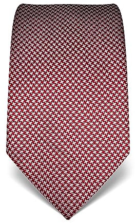 Vincenzo Boretti Herren Krawatte reine Seide Hahnentritt Muster edel Männer-Design zum Hemd mit Anzug für Business Hochzeit 8 cm schmal/breit weinrot/weiß