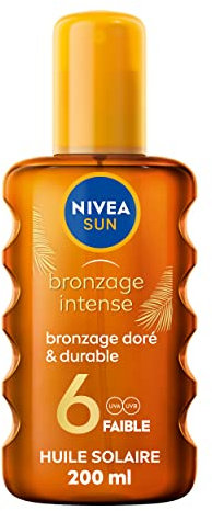 Nivea Huile protectrice, bronzage doré et durable - Le spray de 200ml