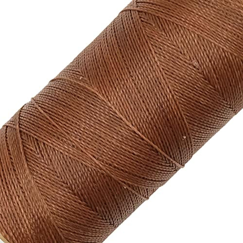 LINHASITA Garnspule, gewachst, 100 g / 360 Meter, Dicke: 0,5 mm, Polyester, Makramee-Garn, 30 Farben, Schokoladenbraun