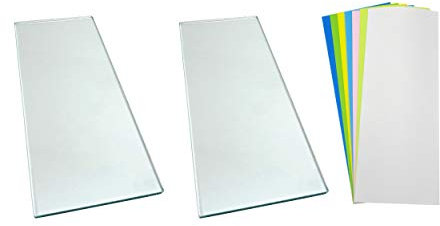 Taytools 279199 Two Sheets 5/16 x 5 x 12 Dead Flat Float Plate Glass with 7 Sheets 3M (TM) Lapping Microfinishing Film 4-1/4 x 11 for Scary Sharp Sharpening System