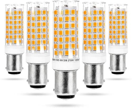 BA15D Led Bulbs 120V Dimmable 6W for Sewing Machine,2700k Warm White