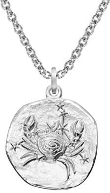trendor Sternzeichen Krebs mit Halskette Silber 925 Tierkreiszeichen Anhänger Sterlingsilber für Damen, Herren oder Kinder, 08447-45 45 cm