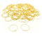 JZK 200 Stück 30mm goldene Ringe markieren Kelche Ringe markiert Becher Glasmarkierer Kelch Markierungsring Glasmarkierungsringe Weingläsern Platzhalterringe, kleinen Metallringen für Ohrringe