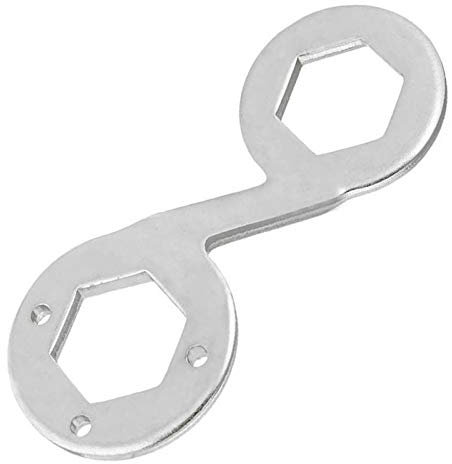 36mm/1.41 38mm/1.49 Hex Wrench Hexagon Spanner Washing Machine Repair Tool Double Ended Iron Silver tone (1 Pcs)