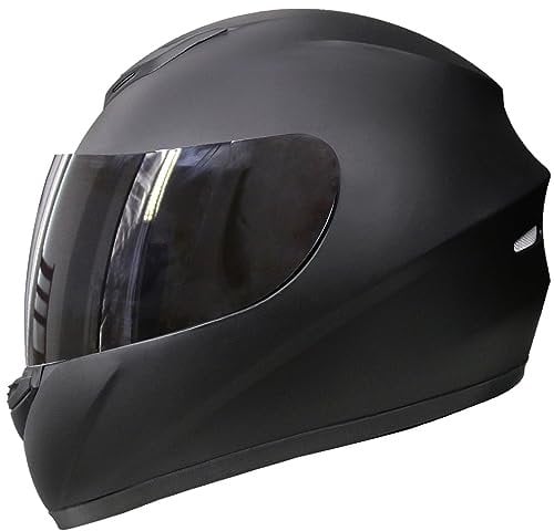 Zorax ZOR-819 Matt Black M (57-58cm) Full Face Motorbike Motorcycle Helmet Road Legal ECE 2206 + Dark Smoke Visor