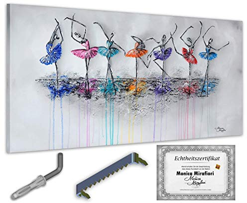 Monica Mirafiori I 100% HANDGEMALT I Gemälde Dancing 100x50cm | Gemälde Handgemalt | Acrylgemälde | Sehr Großes Acrylbild I Moderne Kunst I Kunstbilder