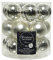 Decoris Weihnachtskugeln Glas 4cm x 18 Stück kleine Christbaumkugeln Silber