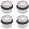 Door Stop Dome Solid Floor Mounted - Satin Chrome - Pack of 4