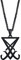 PJ JEWELLERY Herren Siegel von Luzifer Halskette : Satan Satanisch Anhänger Gotisch Gothic Hexe Alchemie Symbolisches Geschenk,Halloween Weihnachten 24'' Seilkette,Schwarz