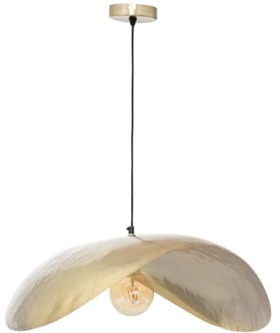 Atmosphera - Luminaire Suspension en Métal Doré D 80 cm