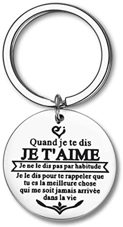 Porte Clef Amoureux Couple Cadeau D'anniversaire Femme Homme Porte-Clés Je T'aime Petite Amie Cadeau Copine