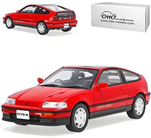 alles-meine.de GmbH Hon-da CR-X ED9 Coupe Rot 2. Generation 1987-1991 Nr 855 1/18 Otto Modell Auto mit individiuellem Wunschkennzeichen