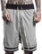 Plilima Atmungsaktive Basketball-Shorts für Herren, leicht, für Fitnessstudio, Boxen, Netzstoff, schnell trocknend, mit Reißverschlusstaschen, grau, XXL