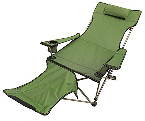 SIGOLY Chaise de Camping Pliante avec accoudoir, Chaise Longue légère avec Repose-Pieds réglable, Fauteuil inclinable Portable pour randonnée en Plein air Pique-Nique G Double Le Confort Marriage