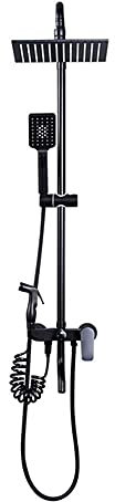 ZEDARO Wasserhahn Bad Duschsysteme Duschsystem Set, Messing Badezimmer WC Mischer Bidet Sprayer 10 Großes Duscharmatur Set Noled