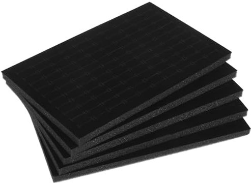 Warmhm 5pcs Black Velvet Ring Display Tray Foams Earring Storage Box Liners Sponge Insert Jewelry Display Pad Holder