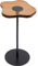 Kare Design Beistelltisch Lava, Orange, Runder Couchtisch, Kleiner Wohnzimmertisch, Kaffeetisch, Glastisch, Stahlgestell, Unikat, 50x30x30 cm (H/B/T)