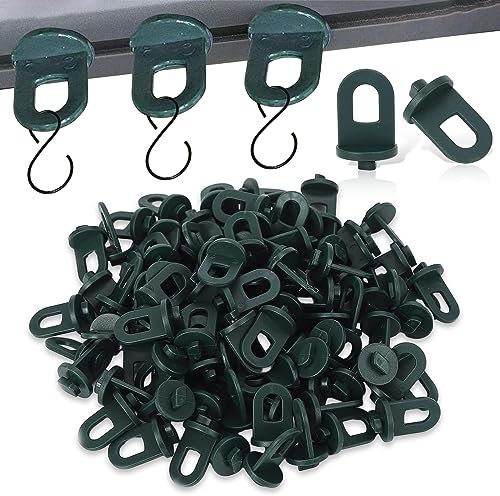 50 Gewächshausclips Pflanzenhalter Aufhängevorrichtungen Gewächshaus Klammern Garten Hängekorb Ösen Rankhilfe Clips gewächshaus befestigung Gewächshauszubehör Kunststoff Gewächshaus Twist Clips