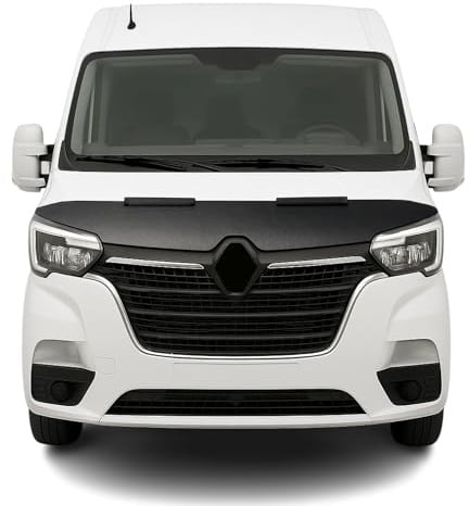 OMAC Haubenbra Steinschlagschutz Bonnet Bra kompatibel mit Renault Master 2019-2023 Carbon Halb
