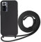 Beajew Funda para Xiaomi Redmi Note 10 Pro/Note 10 Pro MAX con Cuerda, Silicona Líquida Carcasa con Cordón Correa Colgante Ajustable Collar Correa Teléfono Case Cover, Negro